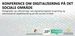 Bannergrafik konference om digitalisering på det sociale område